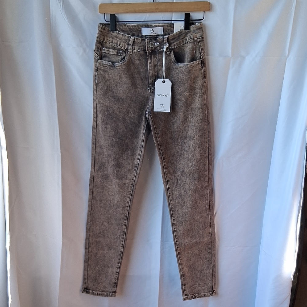 Flying Angel Skinny Acid Wash Jeans Brown Size 5/27